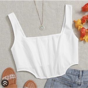 SHEIN corset style crop top NWOT Size Medium